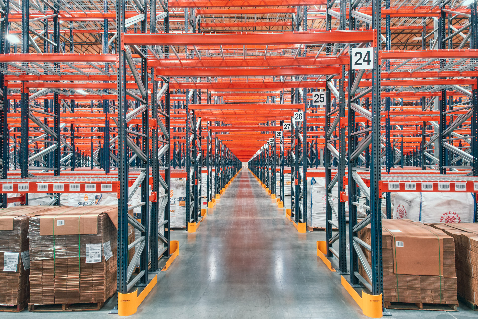 Industrial pallet racking installation in Miramar warehouse